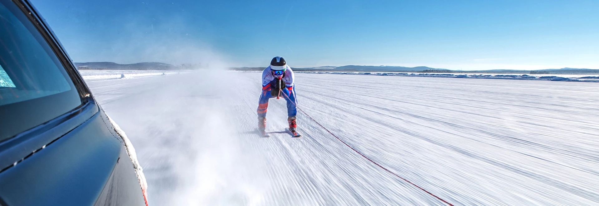 Jaguar helps set ski towing speed record 